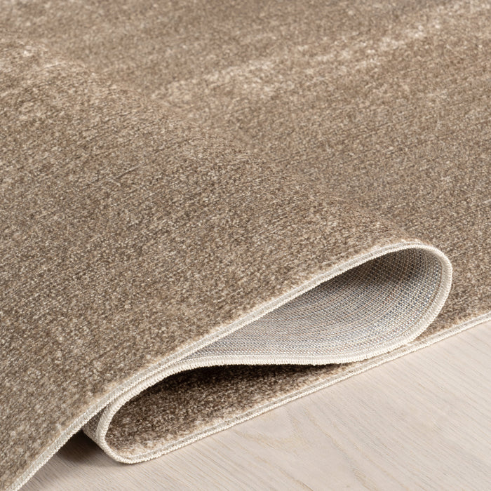 Beige Washable Nori Solid Textured Area Rug 132x183 cm