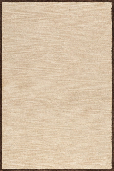 Beige Wool Area Rug 50x80 cm Hand-Tufted Design