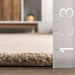 Beige Wool Monochrome Area Rug 140x200 cm