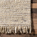 Beige villainen tupsualuematto 160x230 cm Käsintehty