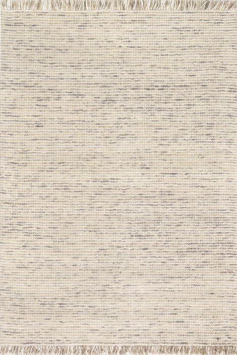 Beige villainen tupsualuematto 160x230 cm Käsintehty