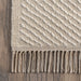 Beige Wool Trellis Area Rug 150x240 cm