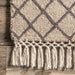 Beige Wool Trellis Area Rug for Modern Living Spaces