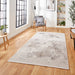 Bellagio 2790 Modern Abstract Distressed Marbled Metallic Shimmer Textured Ultra High-Density Soft Flat Pile Beige Rug