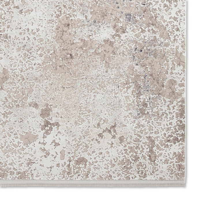 Bellagio 9196 Modern Abstract Distressed Marbled Metallic Shimmer Textured Ultra High-Density Soft Flat Pile Beige Rug