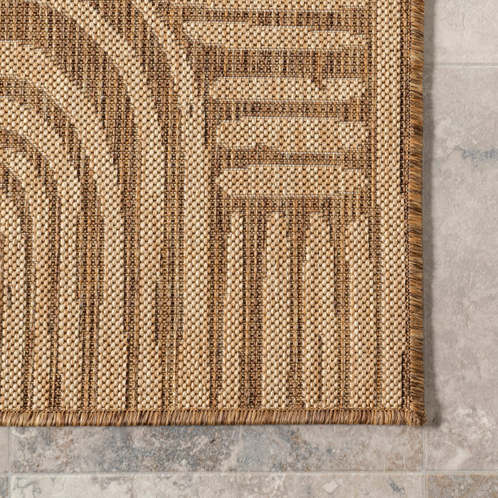 Bellamy Semicircles Brown Indoor Outdoor Area Rug 152 x 244 cm