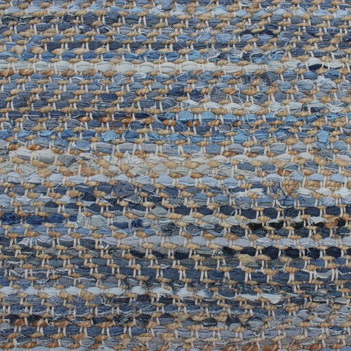 Bengal Hand Woven Rug Made From Recycled Denim And Hemp