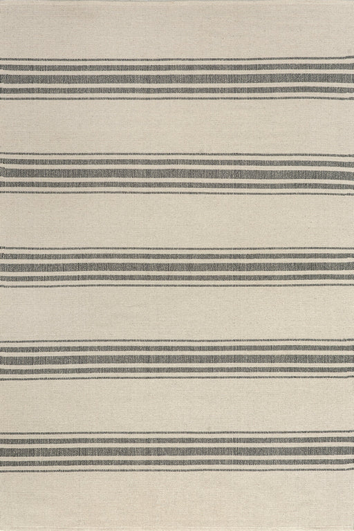 Bergamot Striped Cotton Area Rug 150 cm Beige