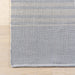 Bergamot Striped Cotton Area Rug Blue Grey 152x244 cm