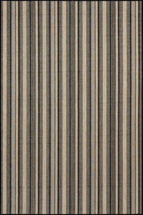 Bergamot Striped Cotton Rug 152 Cm Beige Indoor Outdoor