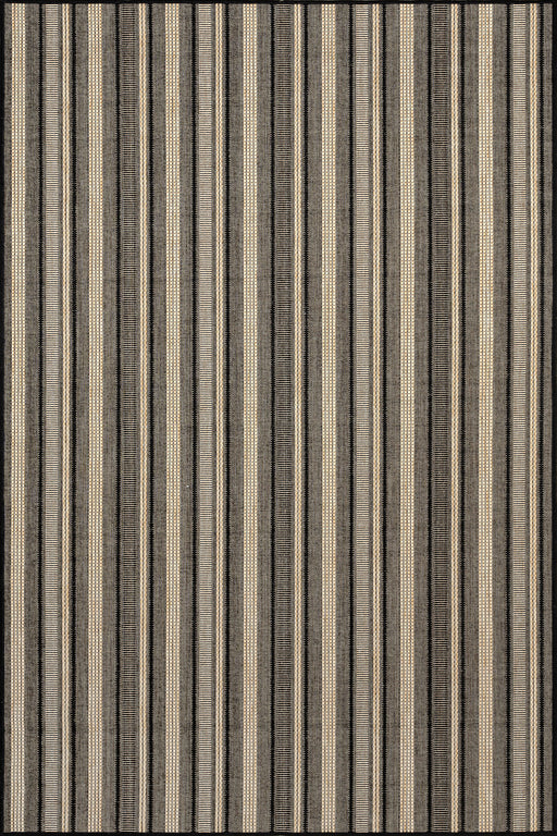 Bergamot Striped Cotton Rug 152 Cm Beige Indoor Outdoor