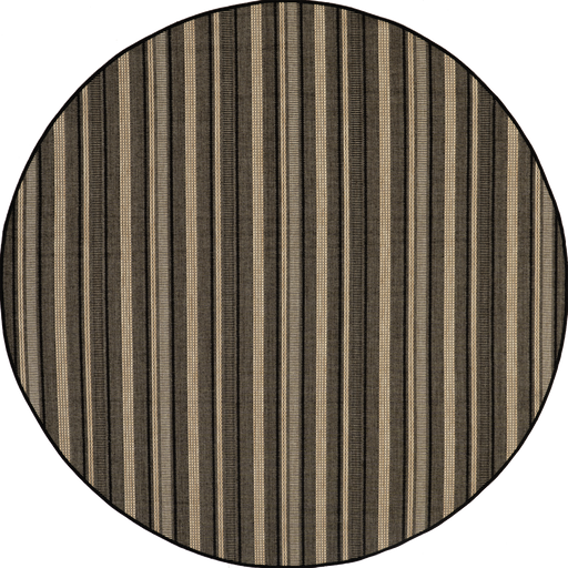 Bergamot Striped Cotton Rug 152x244 cm for Indoor Outdoor Use