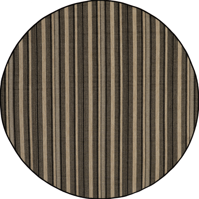 Bergamot Striped Cotton Rug 152x244 cm for Indoor Outdoor Use