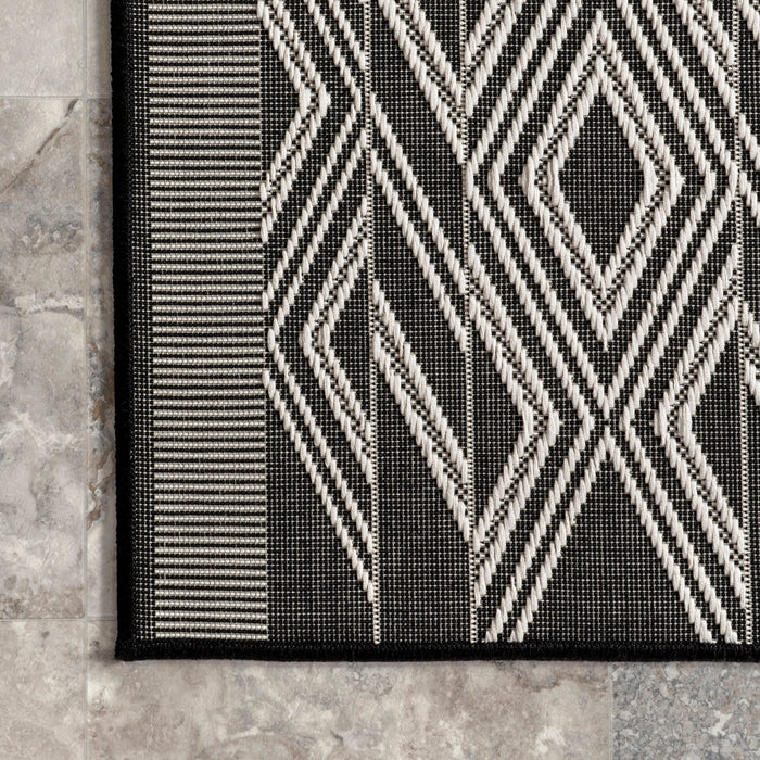 Bergamot Striped Cotton Rug for Indoor and Outdoor Use