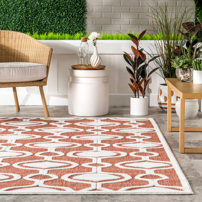 Bernita Geometric Rug for Indoor and Outdoor Use