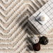 Bethanne Beige Chevron Tasseled Area Rug 120x180 cm