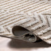 Bethanne Beige Chevron Tasseled Area Rug 120x180 cm