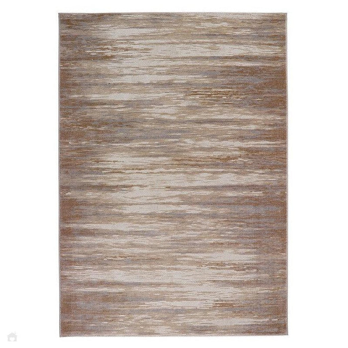 Bevel Modern Distressed Plain Linear Cream/Brown/Grey/Beige/Multicolour Rug