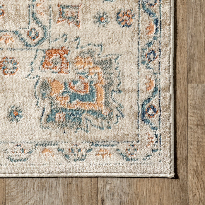 Beverly Beige Medallion Area Rug 150x240 cm