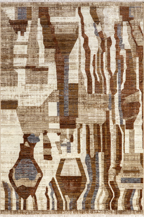 Bheri Abstract Area Rug 120x180 cm Rust