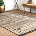 Black Abstract Area Rug for Home Decor