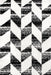 Black And White Herringbone Shag Area Rug 160x230 cm