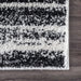 Black And White Striped Shag Area Rug 140x200 cm