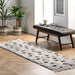 Black Herringbone Tasseled Area Rug 160 x 230 cm