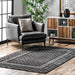 Black Lattice Area Rug 120x180 cm Durable Soft Texture