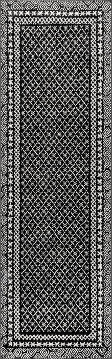 Black Lattice Area Rug 160x230 cm Durable Design