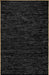 Black Leather Flatweave Area Rug 160x230 cm