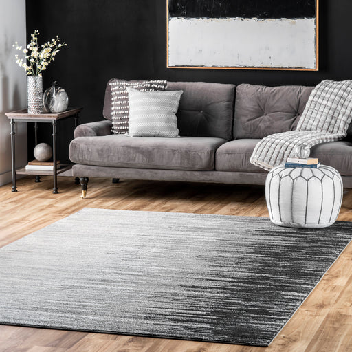 Black Ombre Area Rug 152x244 cm Pet Friendly Design