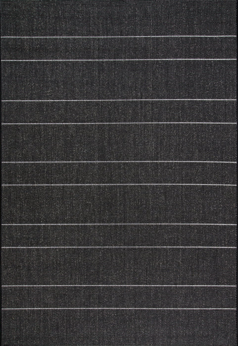 Musta Pinstripe Indoor Outdoor Area -matto 50x80 cm