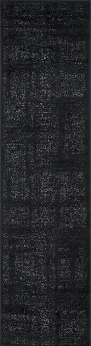 Alfombra del área de la roseta negra 80x150 cm Cubierta de piso duradera