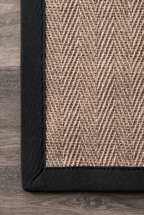 Black Sisal Area Rug 120x180 cm Durable Natural Fiber