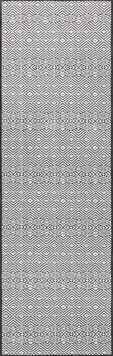 Black Striped Indoor Outdoor Area Rug 152x244 cm