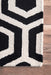 Black Trellis Area Rug 120x180 cm