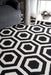 Black Trellis Area Rug 120x180 cm