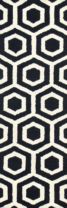 Black Trellis Area Rug 120x180 cm