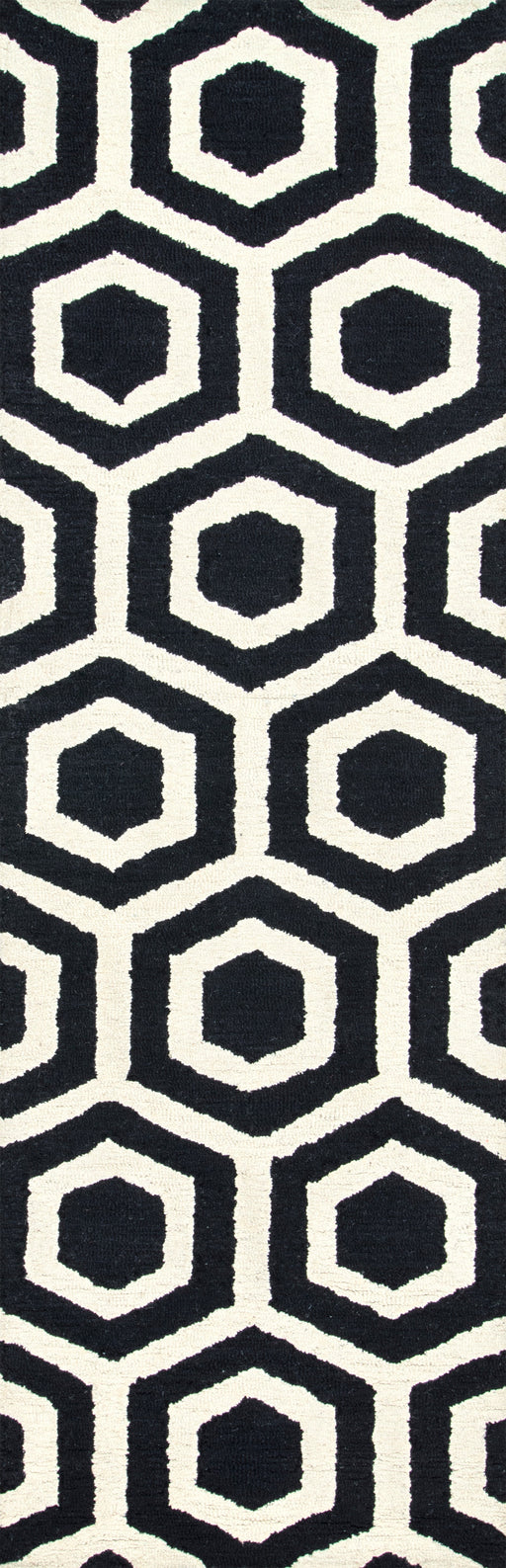 Black Trellis Area Rug 120x180 cm