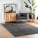 Black Wool Diamond Area Rug 160x230 cm