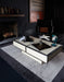 Blade Border Charcoal Silver Rug