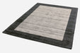 Blade Border Charcoal Silver Rug