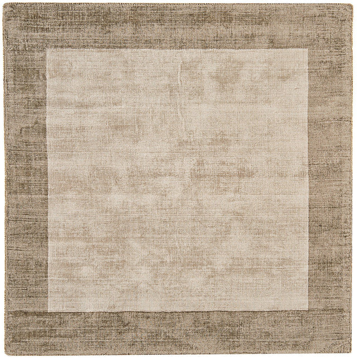 Blade Border Smoke Putty Square Rug