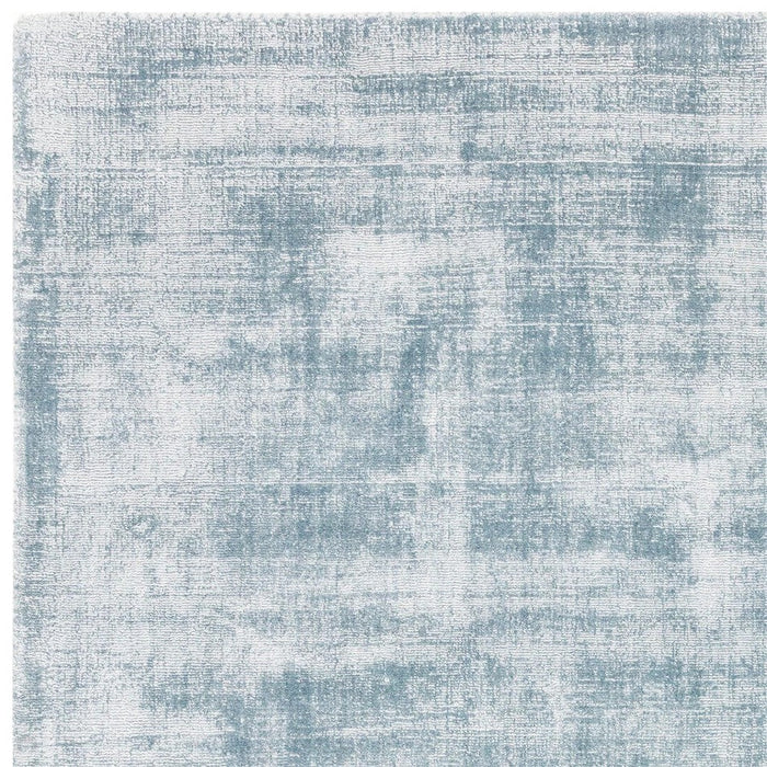 Blade Modern Plain Distressed Shimmer Hand-Woven Textured Silky Viscose Flatweave Airforce Blue Runner