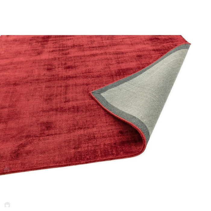 Blade Modern Plain Distressed Shimmer Hand-Woven Textured Silky Viscose Flatweave Berry Rug