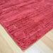 Blade Modern Plain Distressed Shimmer Hand-Woven Textured Silky Viscose Flatweave Berry Rug