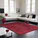 Blade Modern Plain Distressed Shimmer Hand-Woven Textured Silky Viscose Flatweave Berry Rug