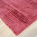 Blade Modern Plain Distressed Shimmer Hand-Woven Textured Silky Viscose Flatweave Berry Runner