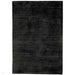 Blade Modern Plain Distressed Shimmer Hand-Woven Textured Silky Viscose Flatweave Charcoal Rug